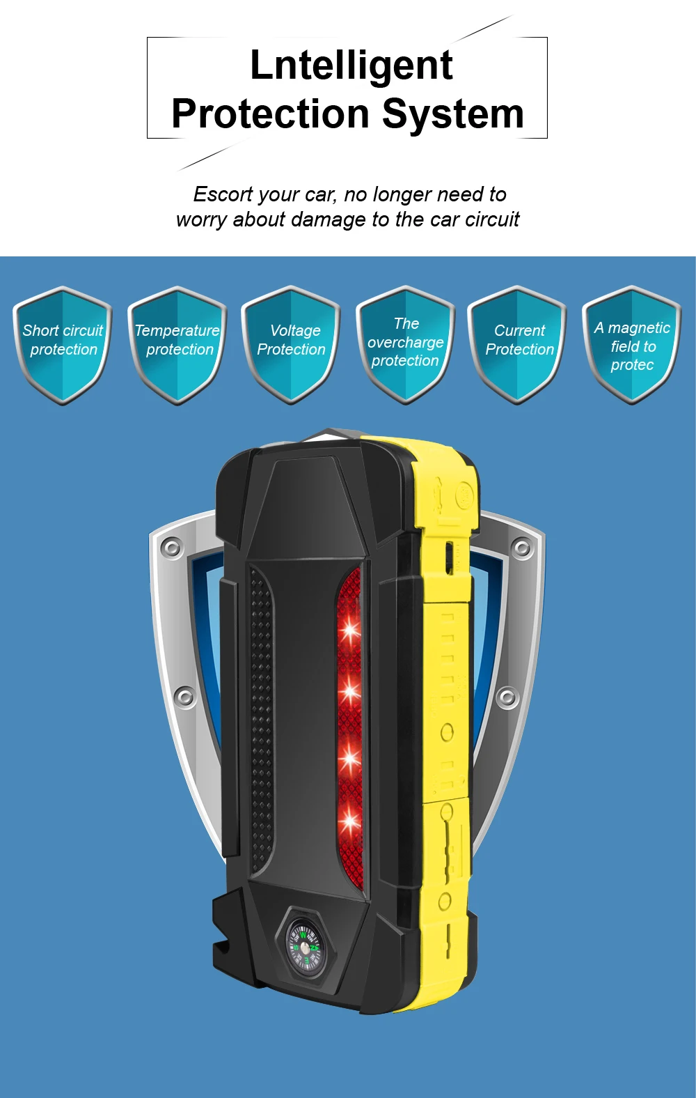20000 мАч 600A пусковое устройство power Bank пусковое устройство автомобиля батарея подпитывающая станция аварийная ситуация зарядное устройство 12 В многофункциональная батарея Jumpstarte