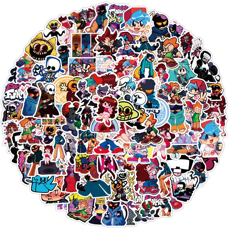 

10/30/50/100Pcs Friday Night Funkin Stickers Graffiti Fnf Game Anime Sticker Stationery Cartoon Waterproof Decals Toy Child Gift
