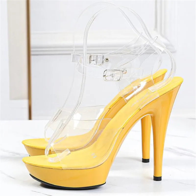 

Sandals Women Wedding Shoe Super High Heel 13CM Nightclub Party Shoes Female Sandals Lady's Sandals 34-43