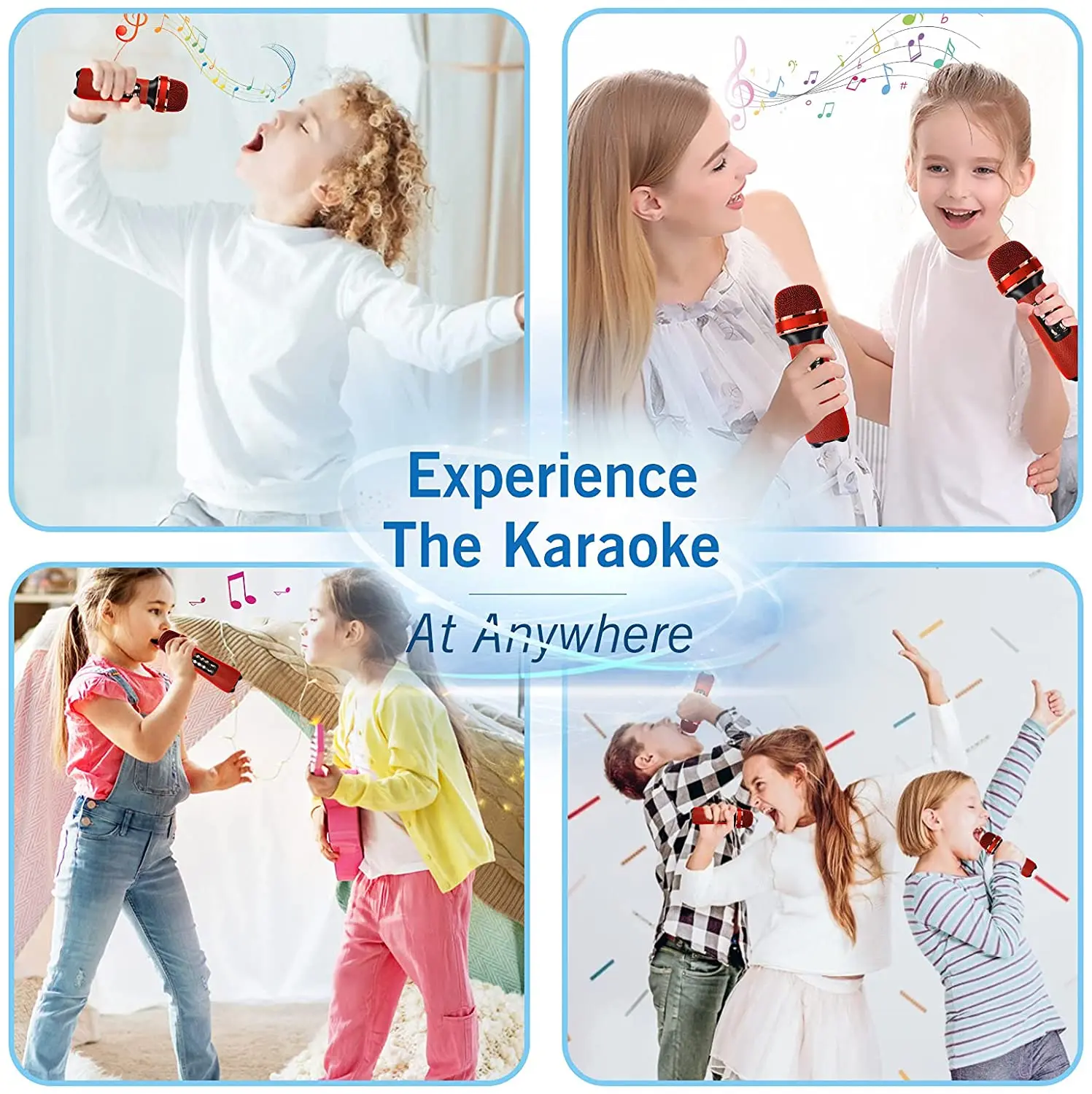 Беспроводной Bluetooth микрофон для караоке портативный 7 в 1 домашней вечеринки всех