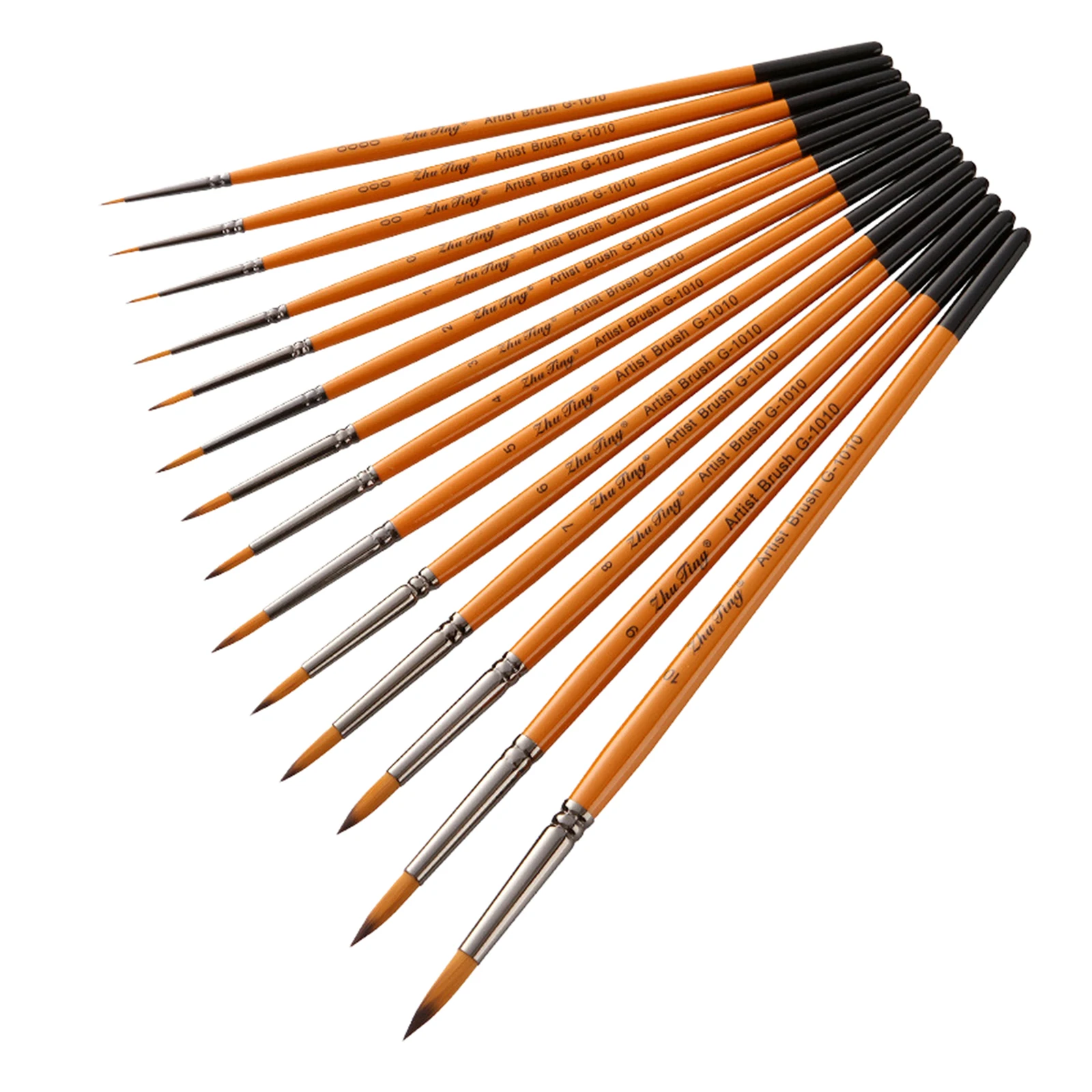 

14pcs/set Nylon Hair Artist Paint Brush Professional Watercolor Acrylic Wooden Handle Painting Brushes Art Supplies