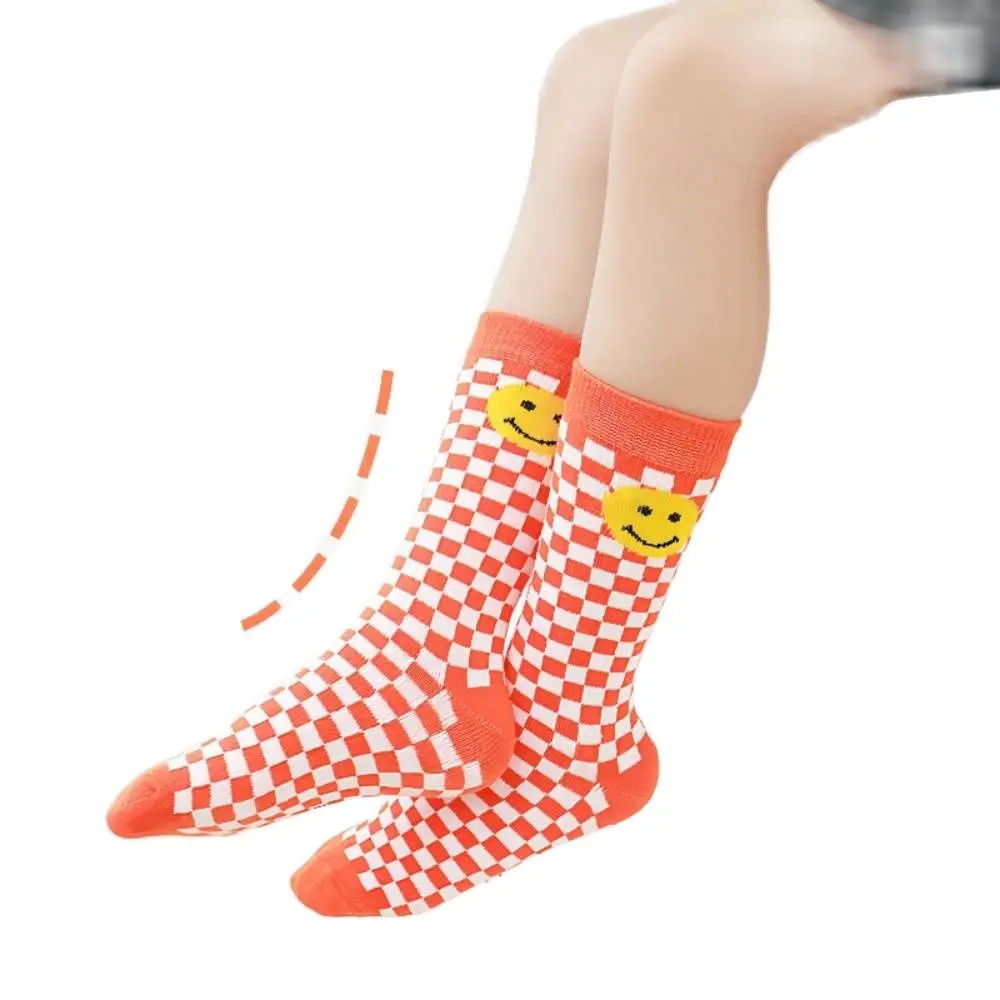 

1 pair Children's Socks Autumn Korean Boys Girls Socks Students Square Smiley Cotton Socks 3-12 Years