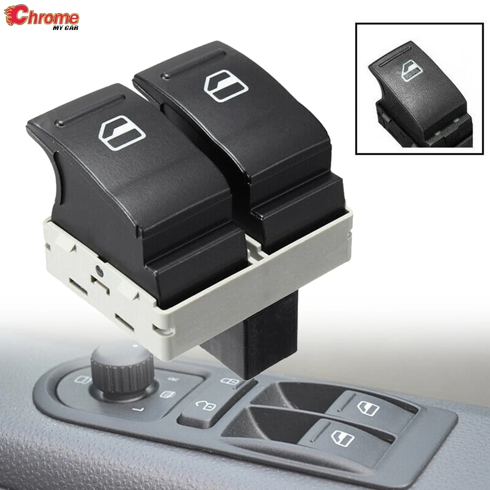 

Car Electric Door Window Lifter Double Switch Button Control Driver Side For VW Transporter T5 T6 Caravelle Multivan 7E0959855A