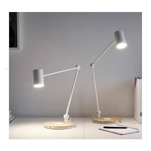 Простая белая Складная Настольная лампа настольная для кабинета прикроватная |