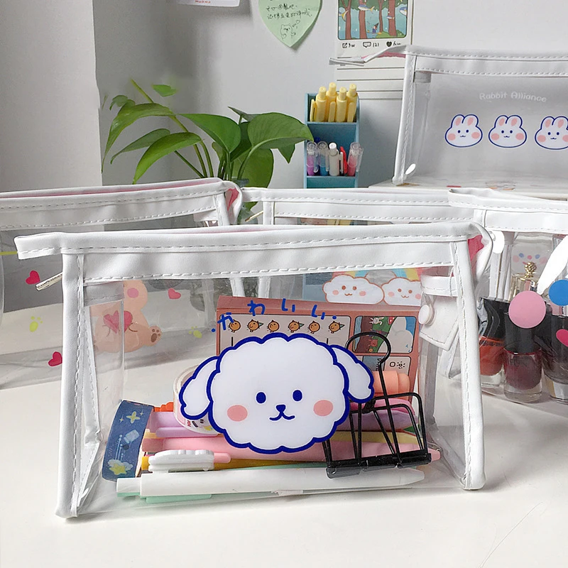 

NEW Waterproof Travel Transparent Woman Cosmetic Bags Zipper Clear Makeup Bags Wash Bag Make Up Storage Bag