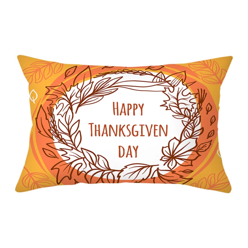 

Nanacoba Cushion Cover Thanksgiving Day Pillow Case Pumpkin Sunflower Maple Leaf Throw Pillow Farmhouse Home Decor Pillowcase