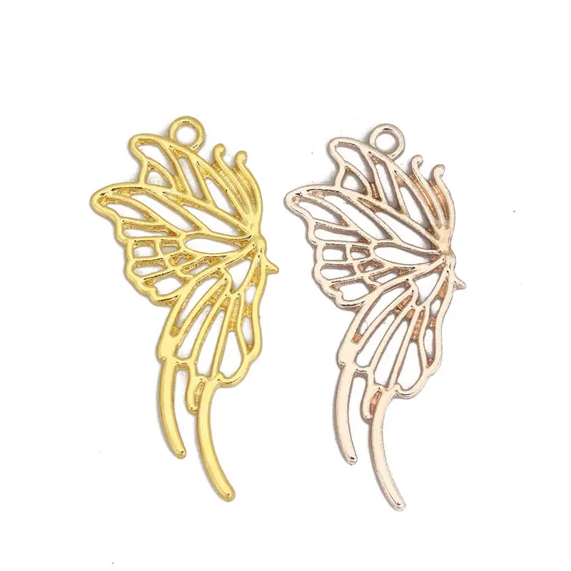 2 шт цинкового сплава открытый задний ободок Подвески Смола рамка золото &