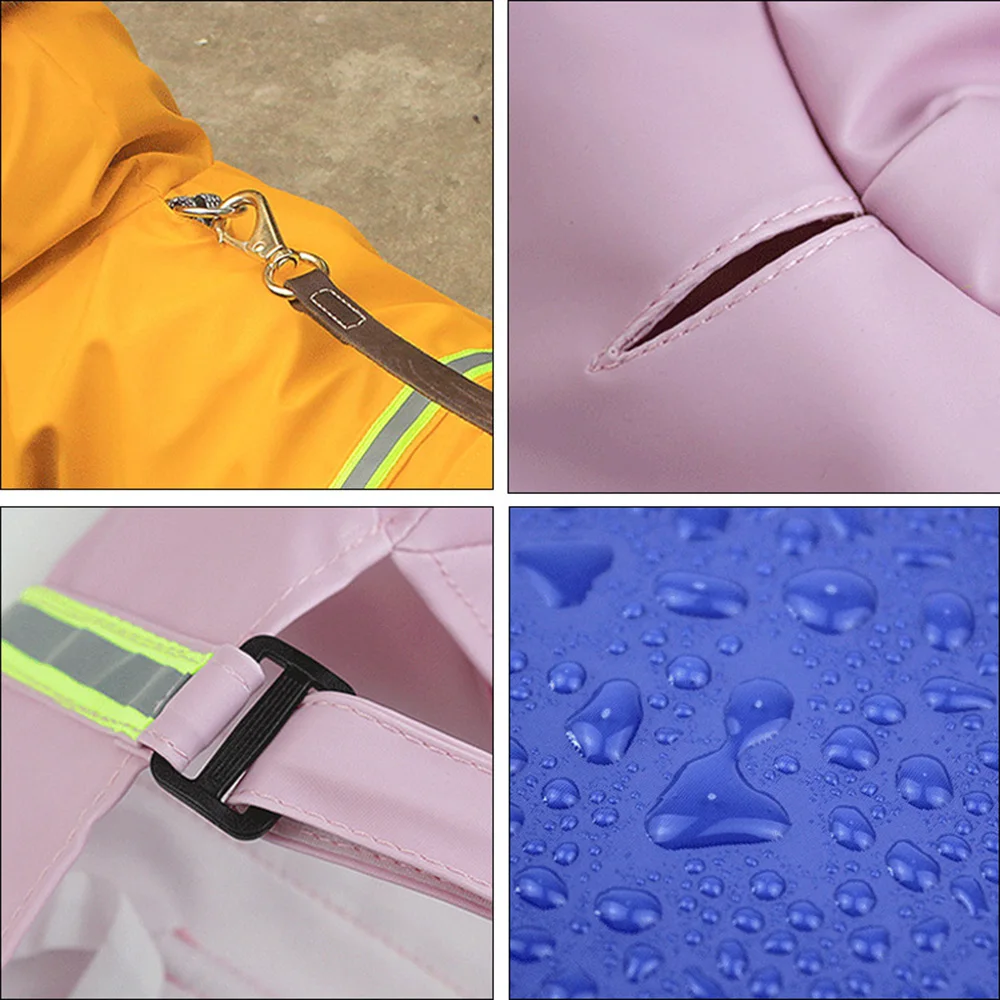 животных Дождевик для собак водонепроницаемый дождевик с капюшоном маленьких