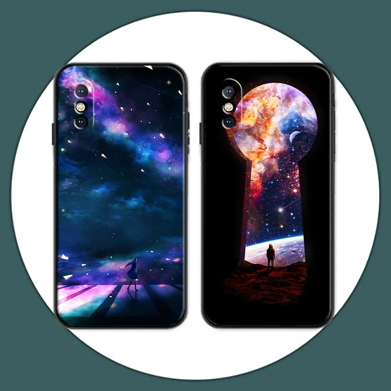 

Phone Case For Xiaomi POCO X3 Pro F3 GT M3 X3 NFC Funda Coque Carcasa Cases Back Cover Soft TPU Cute Little Man Cute Starry Sky