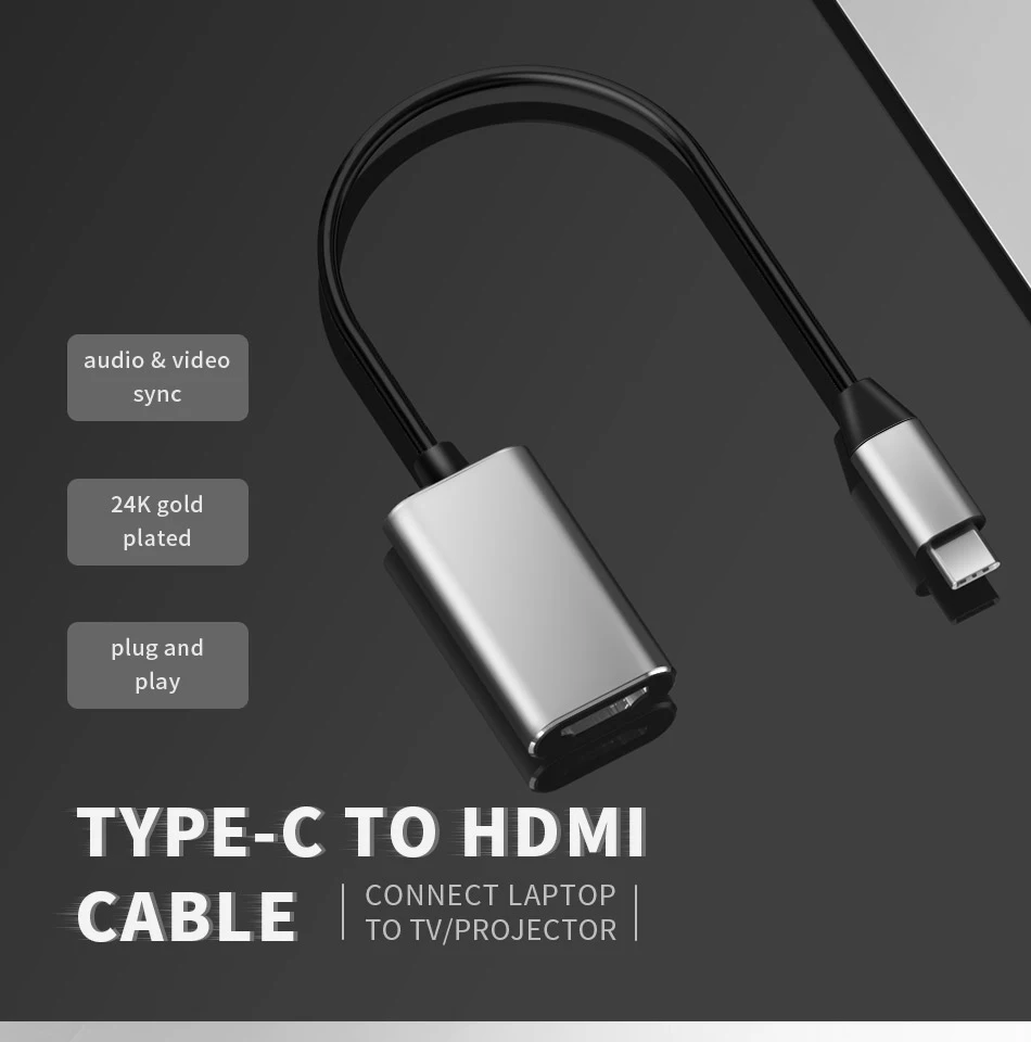 USB C HDMI кабель DataRoad Тип к конвертер USB3.1 для MacBook Huawei Mate 30 Pro USB-C адаптер Type-C |