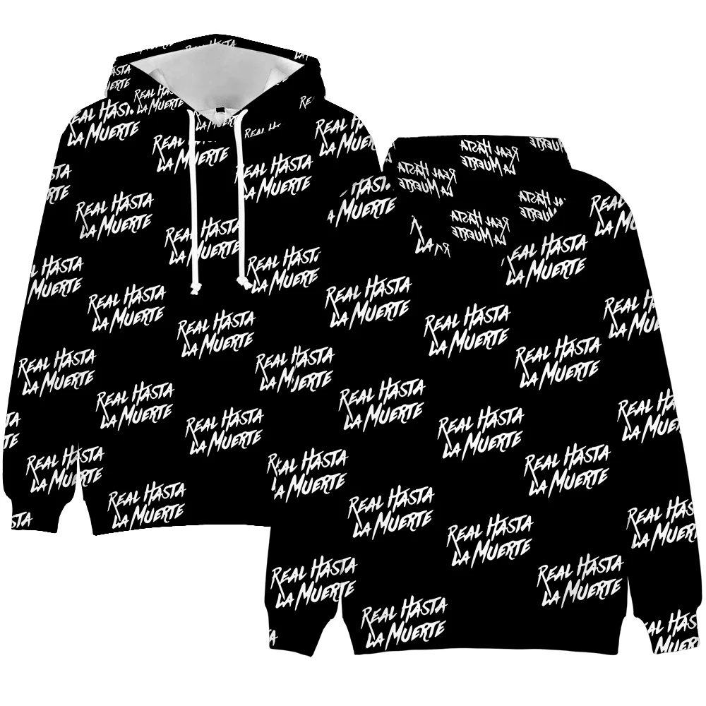 

2020 Fashion 3D Anuel AA Hoodies Men's Boys Sweatshirt Kids Hooded Autumn Hip Hop Lady Girls Black 3D Anuel AA Pullover Clothing