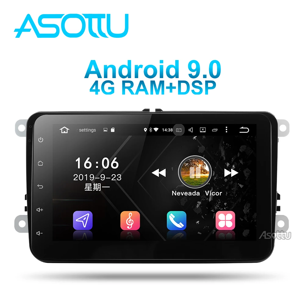 Asottu VW303 android 9 0 автомобильное радио для VW polo golf passat tiguan jetta touran skoda yeti Октавия Рапид