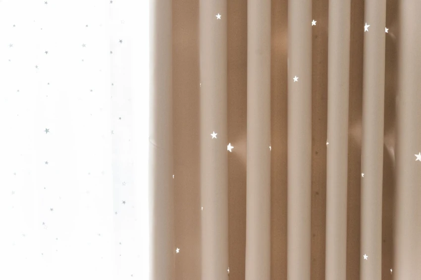 Занавеска для детской комнаты мультяшная полая занавеска со звездами фиолетовая затемненная занавеска для окна спальни прозрачная ткань тюль с драпировкой оттенок X611#30