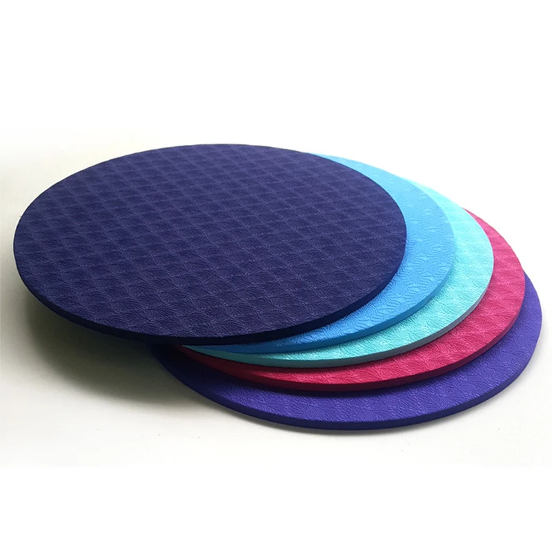 

2PCS/Set Portable Small Round Knee Pad Yoga Mats Fitness Sprot Pad Plank Gym Disc Protective Pad Cushion Non Slip TPE Mat