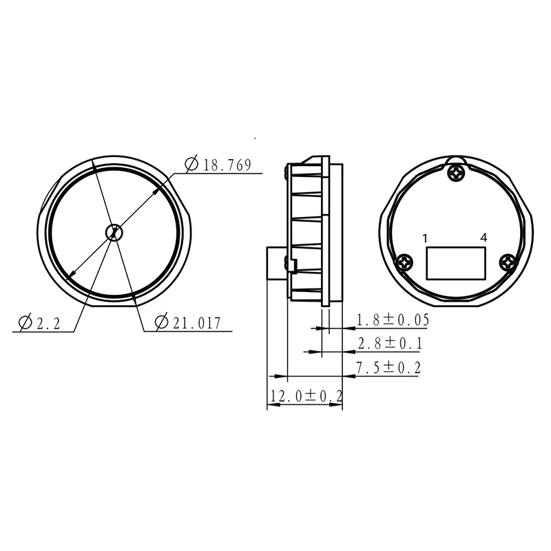 GM60-S UART круглый маленький кольцо индикатор светильник светодиодный управления