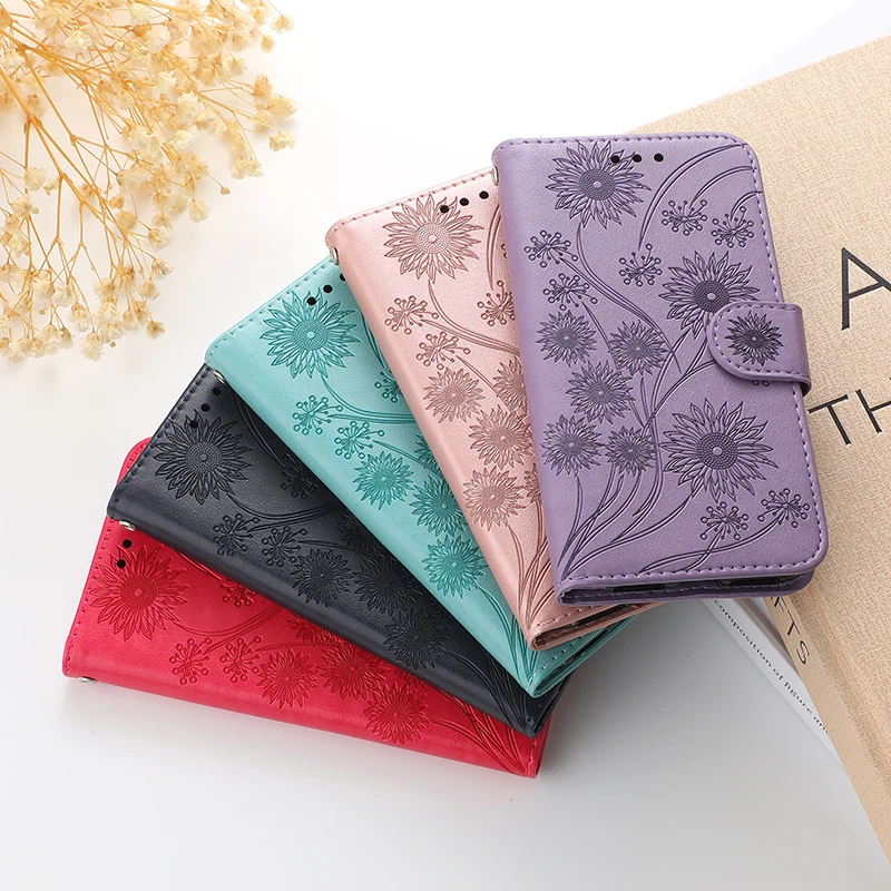 Floral Book Flip Case For Xiaomi Redmi Note 10 10S 10C 10A 9T 9A 9C NFC 7A 9S 9 7 8 8T 11 Pro 11S Leather Wallet Cover |