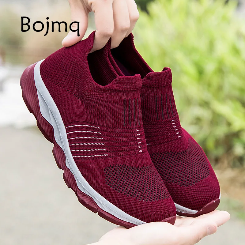 Bojmq Women's Sneakers Tenis Feminino 2020 New Women Tennis Shoe Unisex Light Jogging Sport Men Shoes Father Mother Gift Shoes
