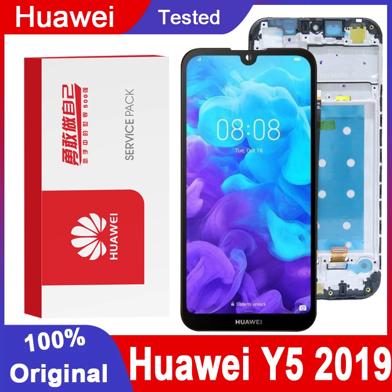 Оригинальный сменный дисплей 5 71 дюйма с рамкой для Huawei Y5 2019 ЖК сенсорным экраном