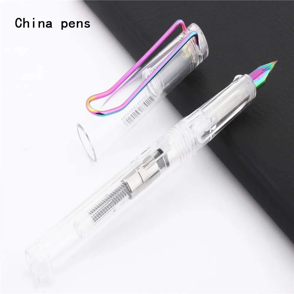 Ручка перьевая прозрачная белая камуфляжная 401 |