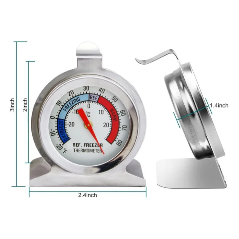 

Refrigerator Freezer Thermometer Classic Series Large Thermometer Kitchen Craft Stainless Steel Refrigerator & Freezer Dial Ther