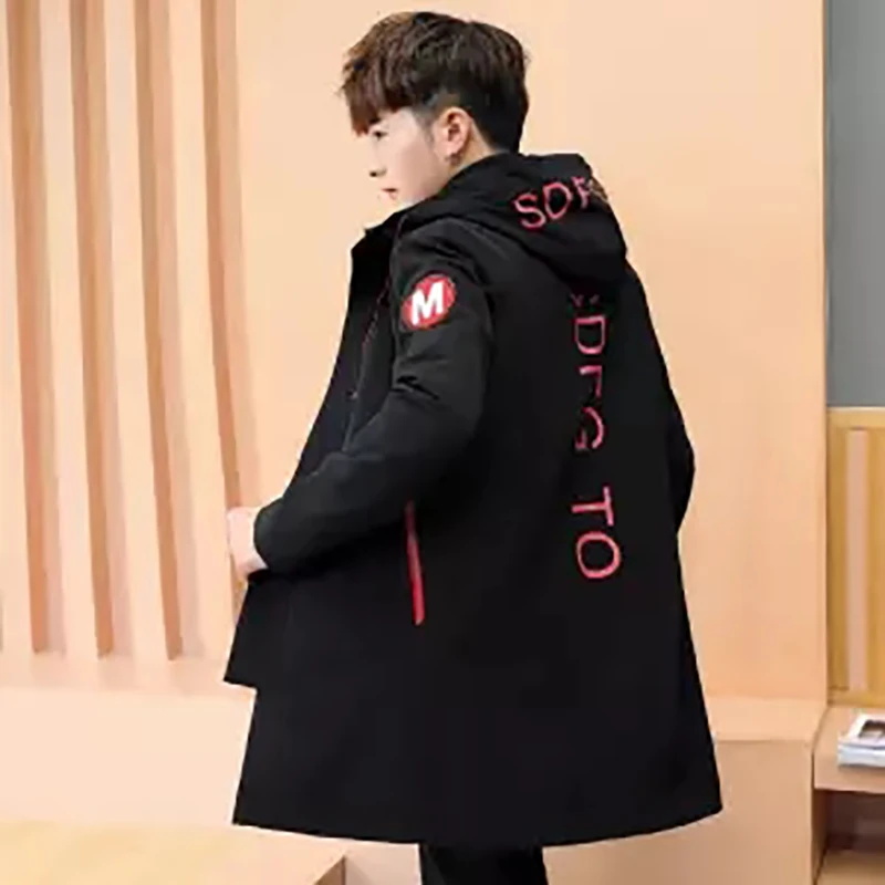 Весенние осенние куртки пальто с капюшоном модная повседневная брендовая