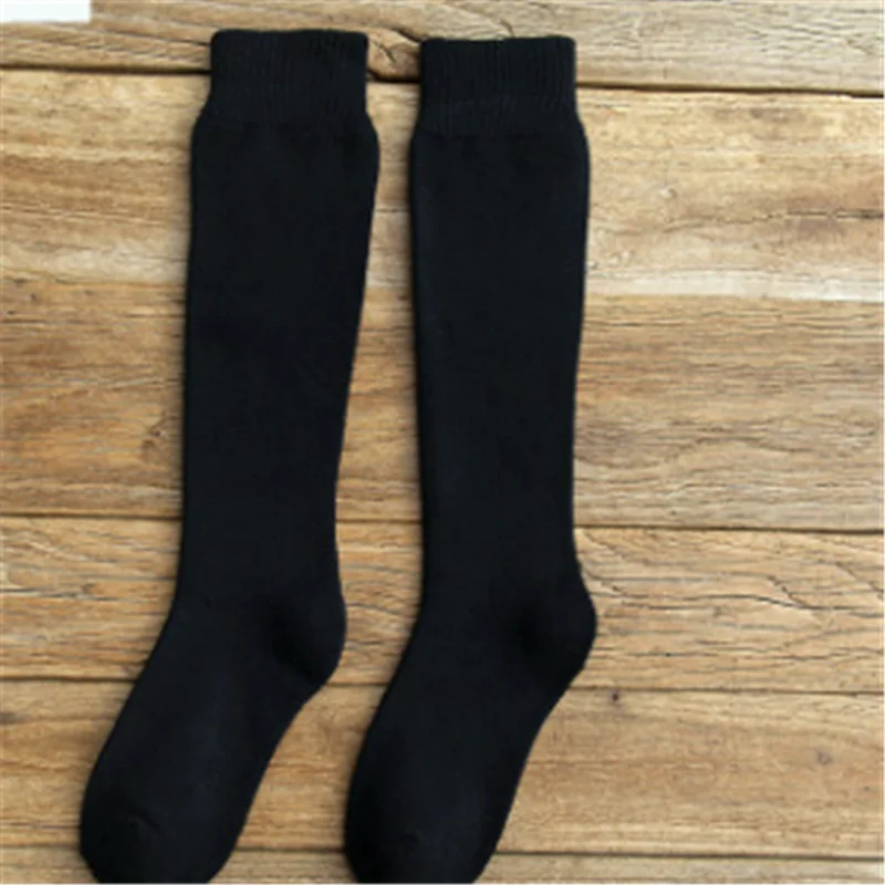 Женские высокие носки толстые махровые из чистого хлопка теплые с плюшевой