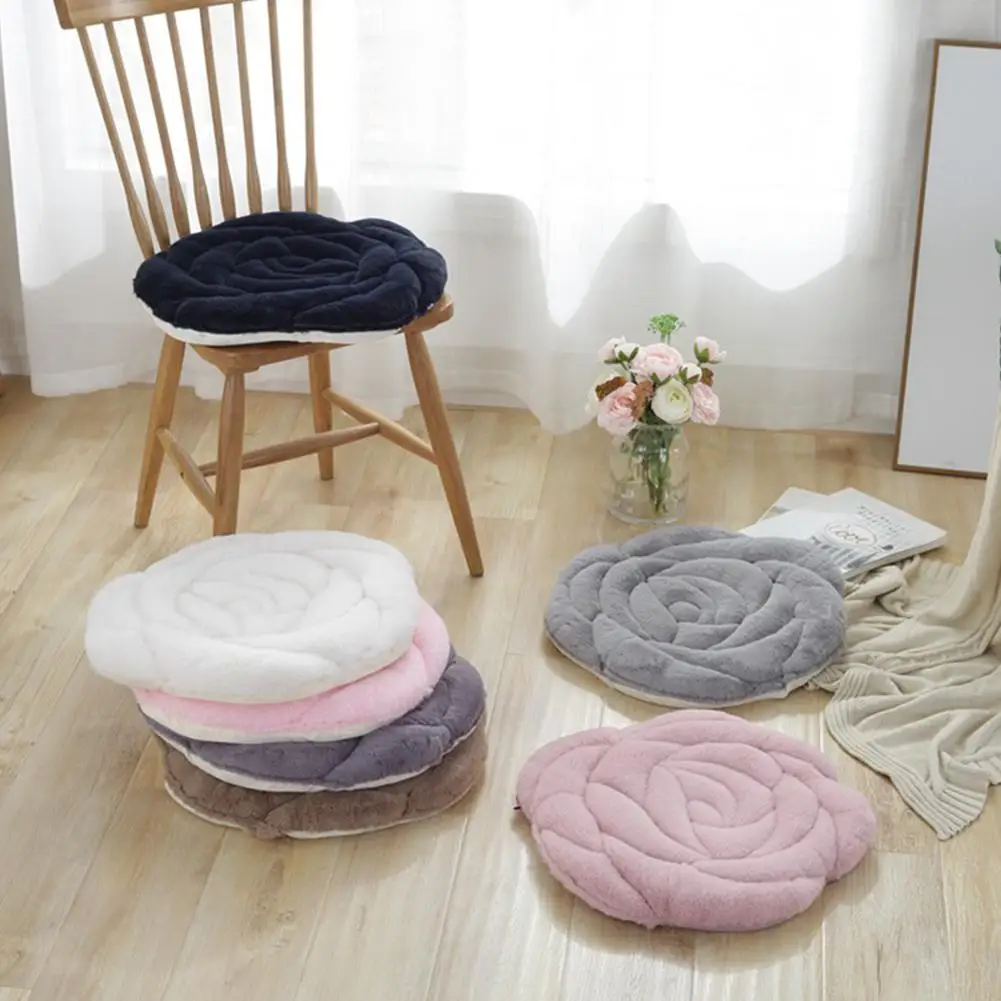 

Studyset 45x45cm Plush Rose Sofa Chair Seat Cushion Tatami Mats Non-slip Cushion