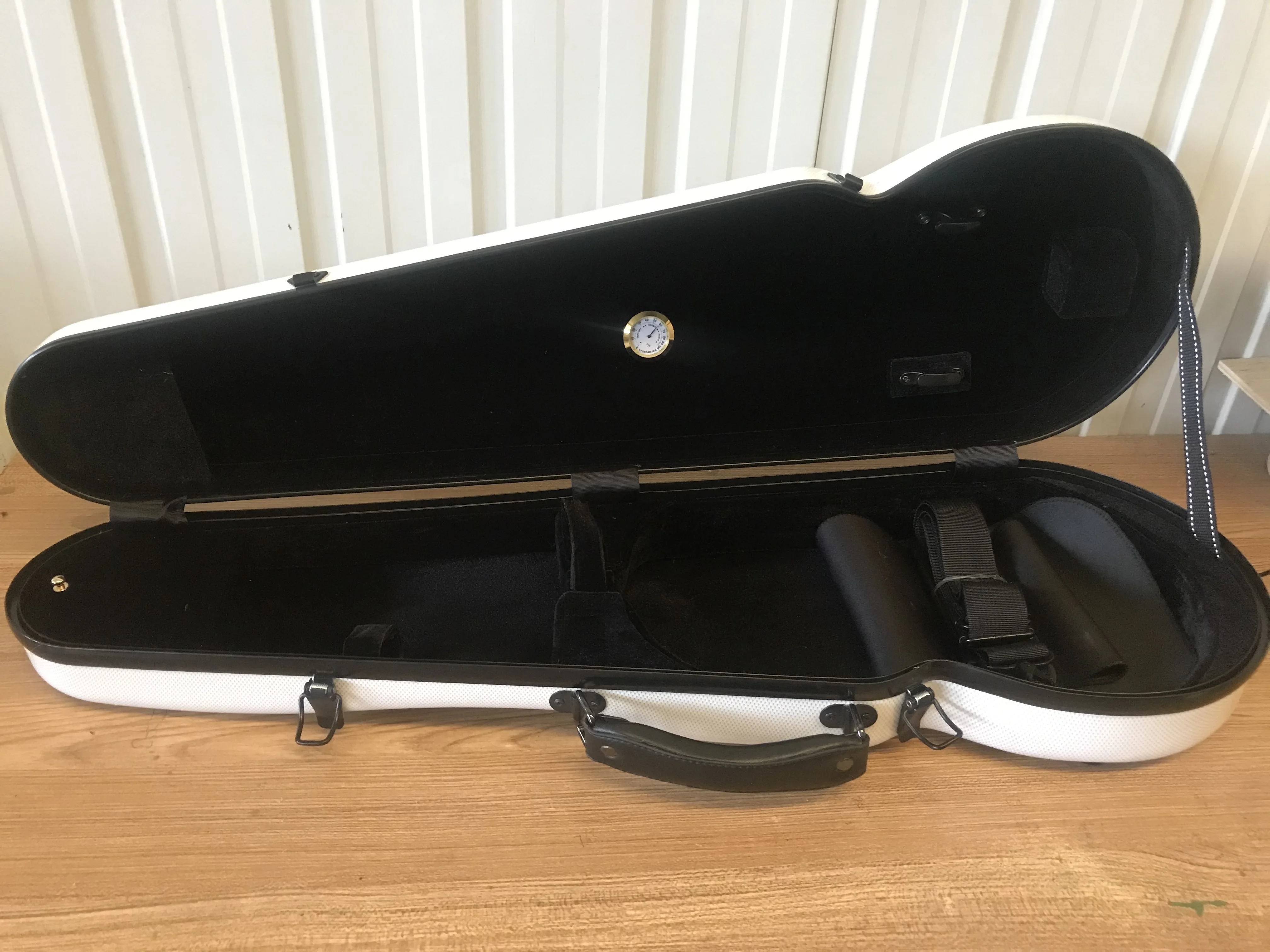 High Quality AA Level 4/4 Violin Carbon Fiber Box Hard Violin Case Triangle Light Music Instrument White Violin Bag enlarge