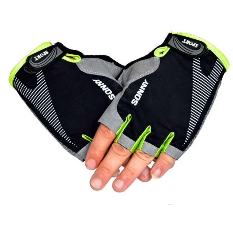 

Male Ice Silk Half Finger Gloves Cool Feeling Outdoor Hunting Cycling Fitness Hiking Black Gray Fashion Men Accessories