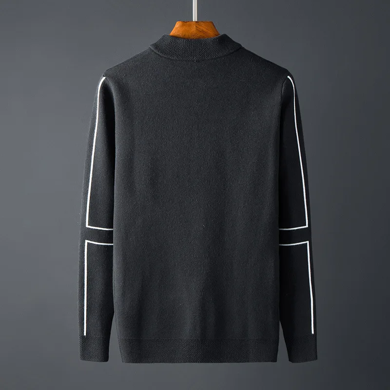 Мужской вязаный кардиган на молнии повседневный компьютерный с