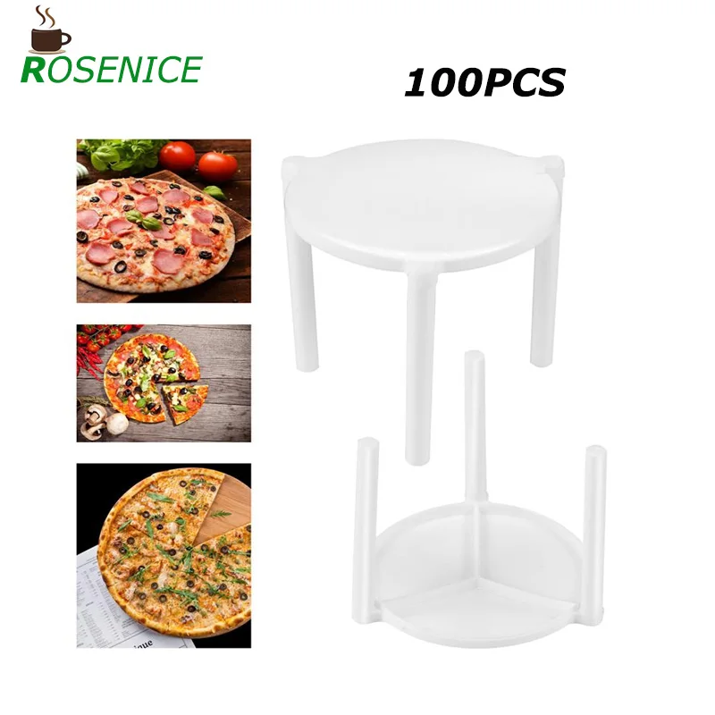 100 шт подставка для пиццы Белый Пластиковый штатив ресторана контейнер | Дом и сад