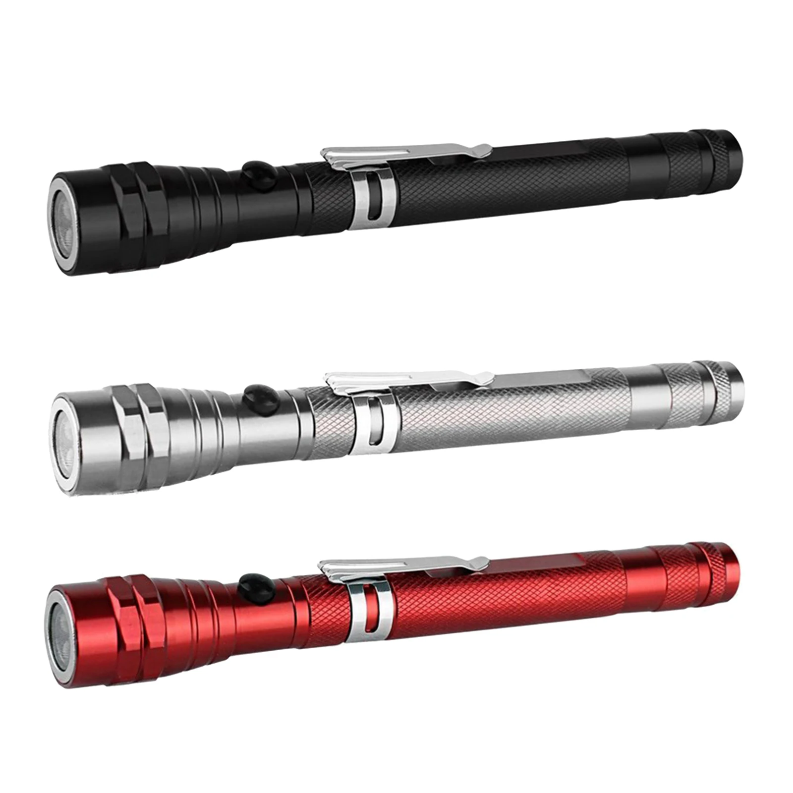 

Telescopic LED recording tool flashlight with flexible flashlight