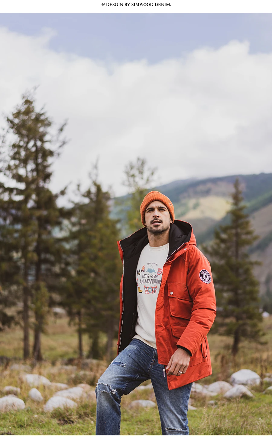 SIMWOOD Зимние новые 90% белые пуховые пальто мужские Мульти-карманы с капюшоном теплые куртки высокого качества размера плюс пальто SI980618