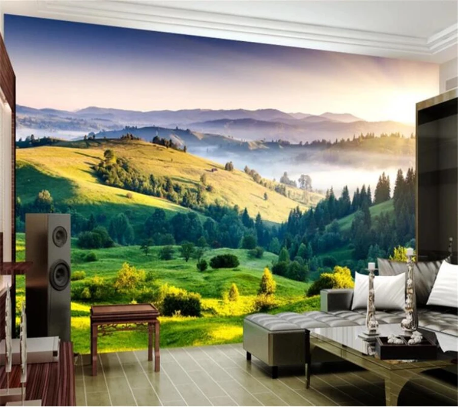 

Custom photo wallpaper 3D grassland scenery living room bedroom restaurant TV background wall murals papel de parede wall paper
