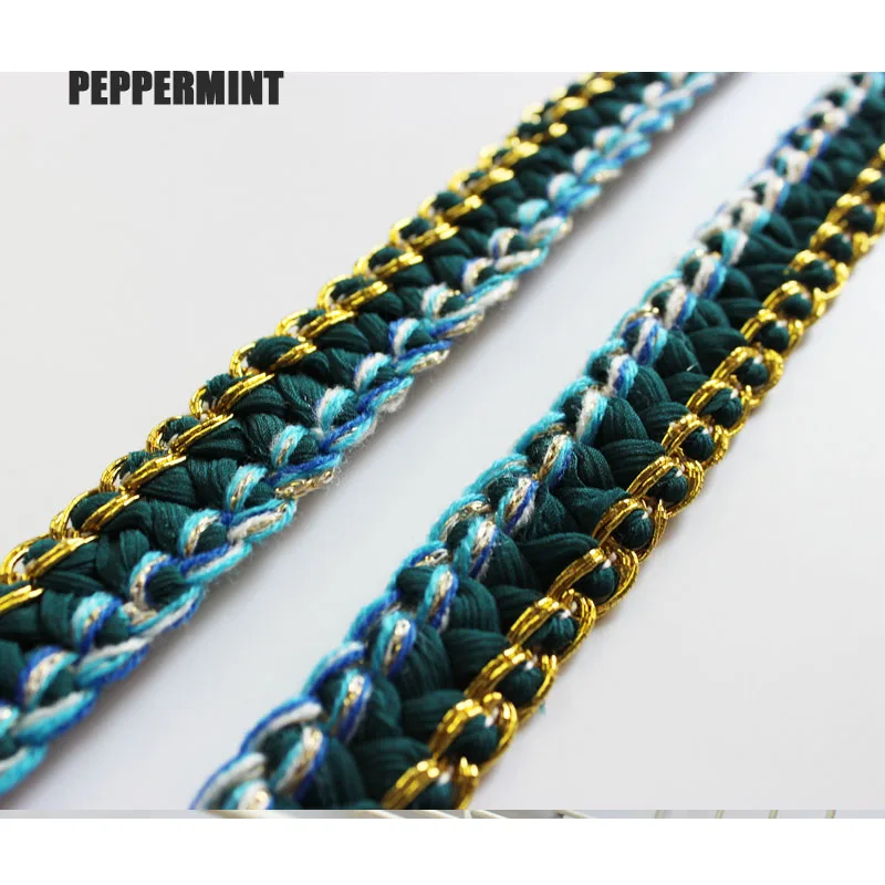 Золотая плетеная тесьма 1 ярд 20 мм