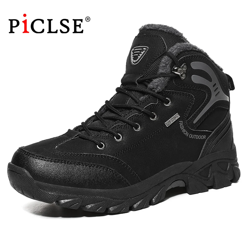 

Plus Size 47 Super Warm Winter Boots Men Ankle Snow Boots Waterproof Outdoor Botas Hombre
