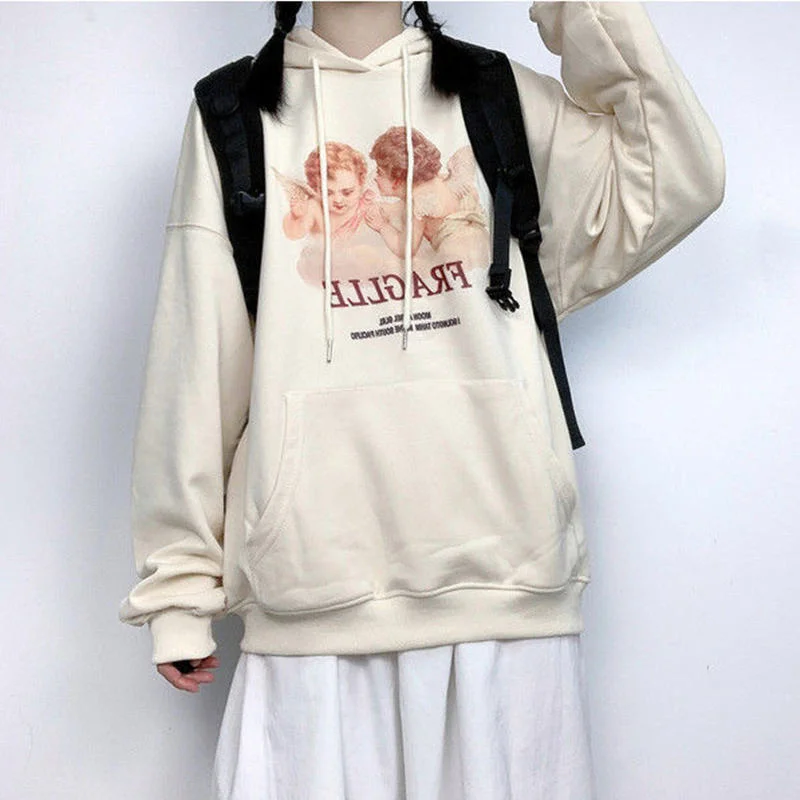 Thin/Thick Autumn Winter Sweater Women's Hooded Korean Style Wide