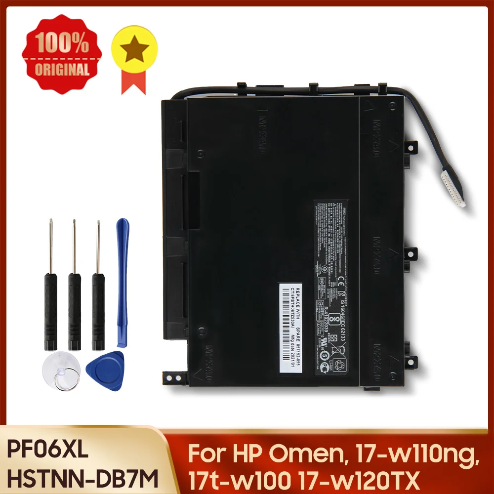 Аутентичные Замена Батарея PF06XL HSTNN DB7M 95.8wh для HP двумя способами Женские 17 w110ng 17t w100