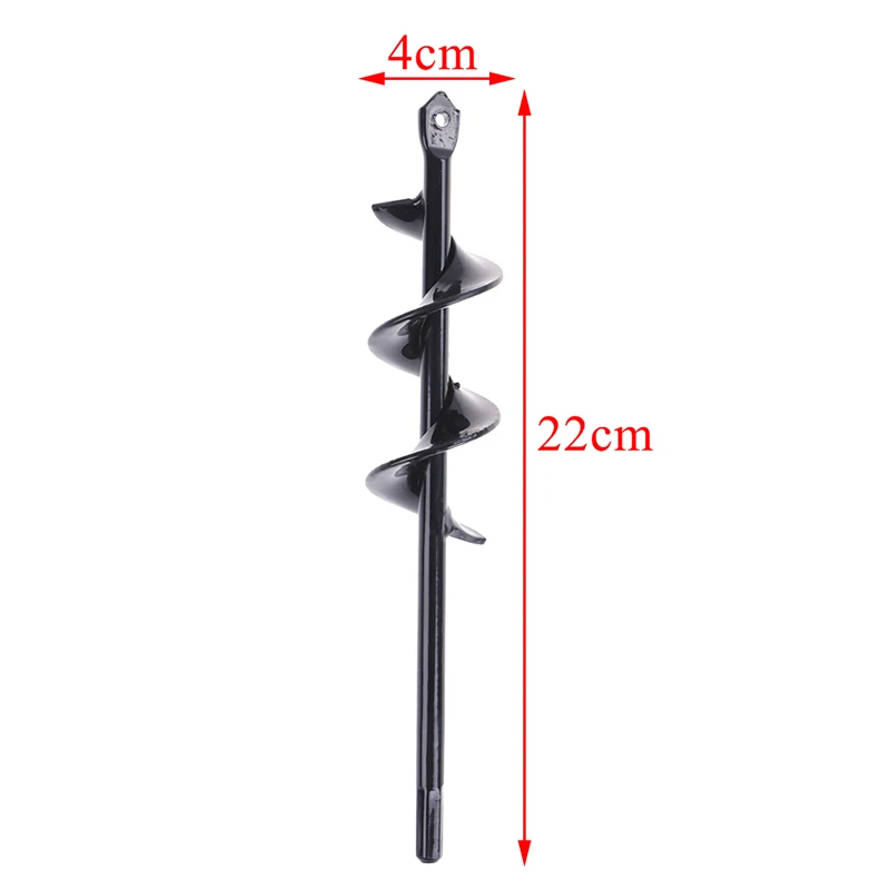 

1PC Garden Auger Spiral Drill Bit Flower Planter Bulb Shaft Drill Auger Yard Gardening Bedding Planting Hole Digger Tool