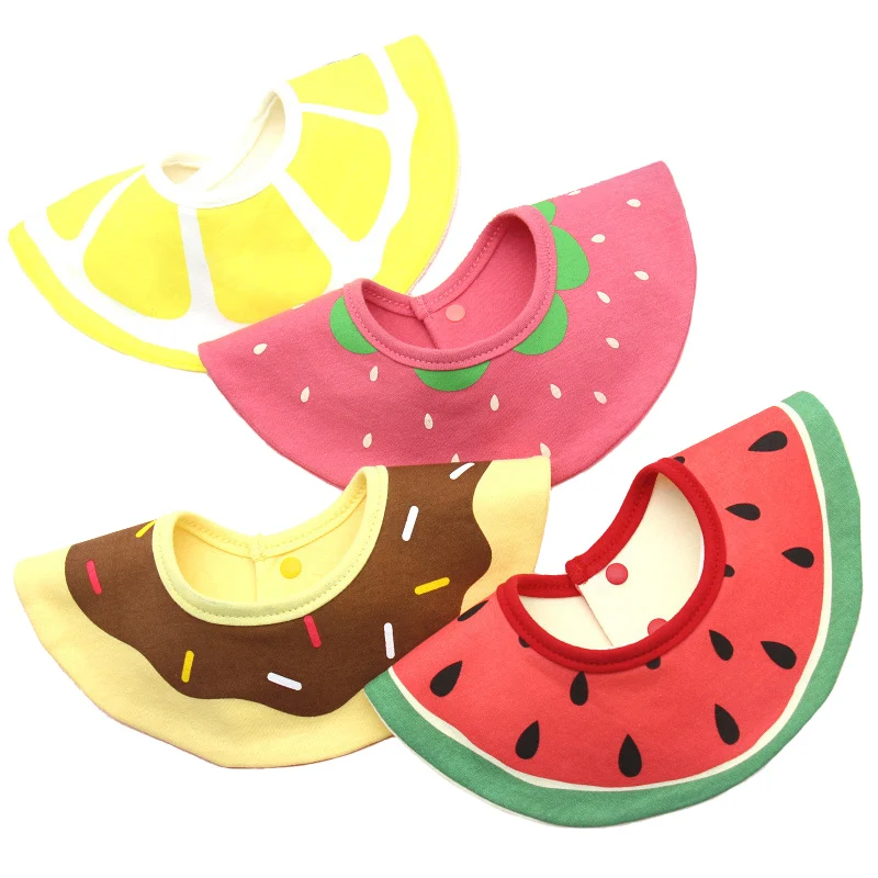 

Baby Bibs 360° Waterproof Bandana Bibs Cotton Cartoon Saliva Towel Boys Girls Soft Feeding Apron Bibs