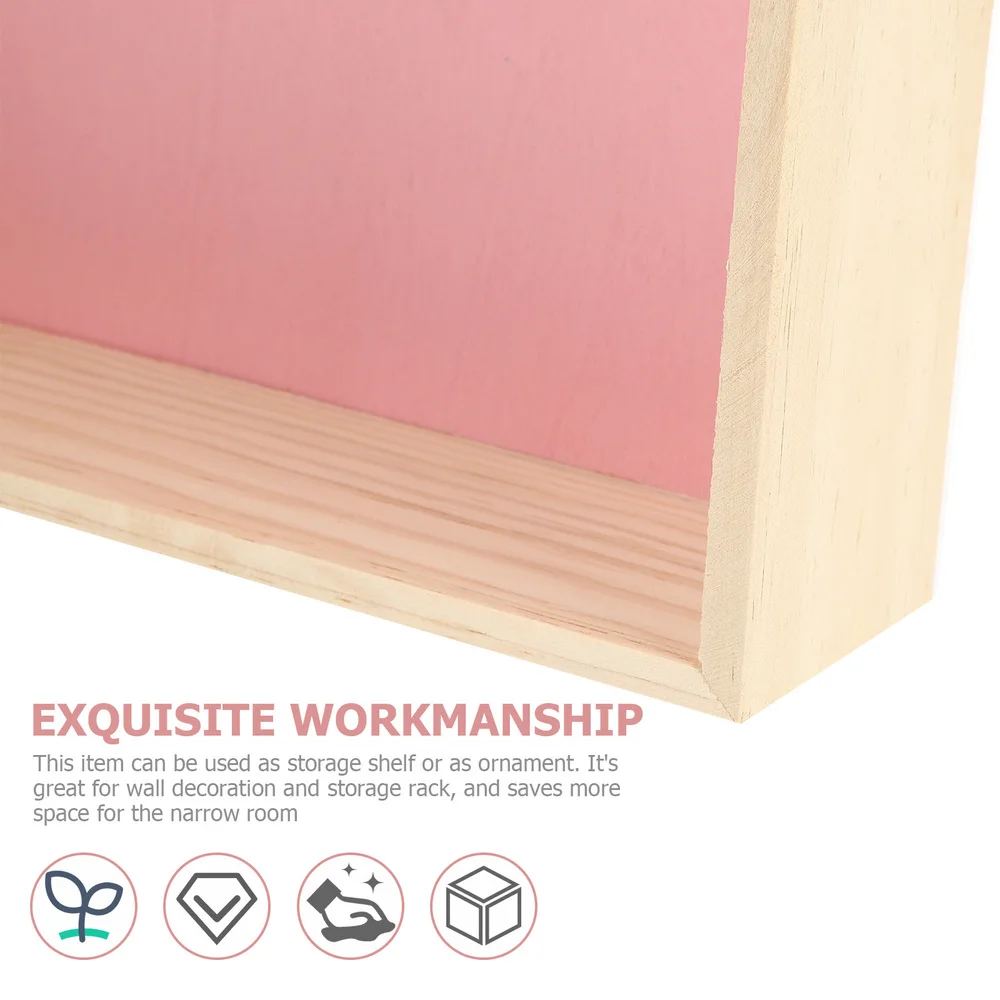 

3pcs Creative Wood House Shape Floating Shelf Wall-mounted Storage Rack