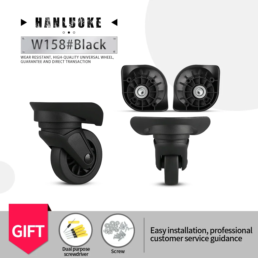 HANLUOKE Samsanite Trolley case travel case bag mute wheel suitcase universal wheel accessories pulley wheels maintenance