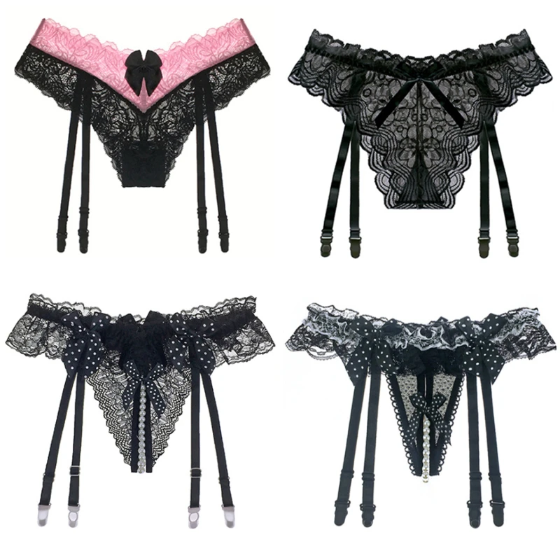 Женский сексуальный кружевной прозрачный пояс для чулок, бесшовное ...