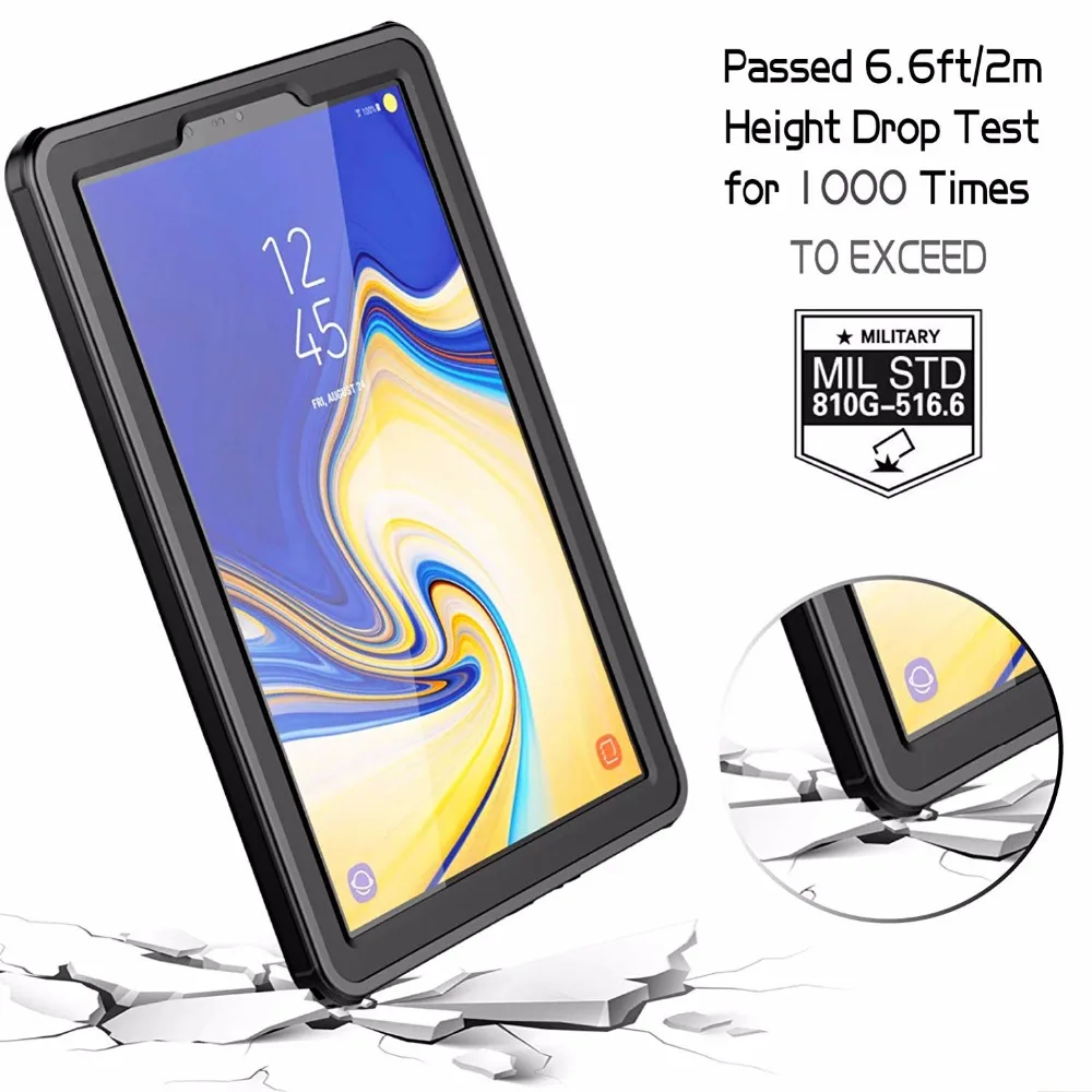 IP68 Водонепроницаемый чехол для samsung Tab S4 со встроенным экраном полный корпус