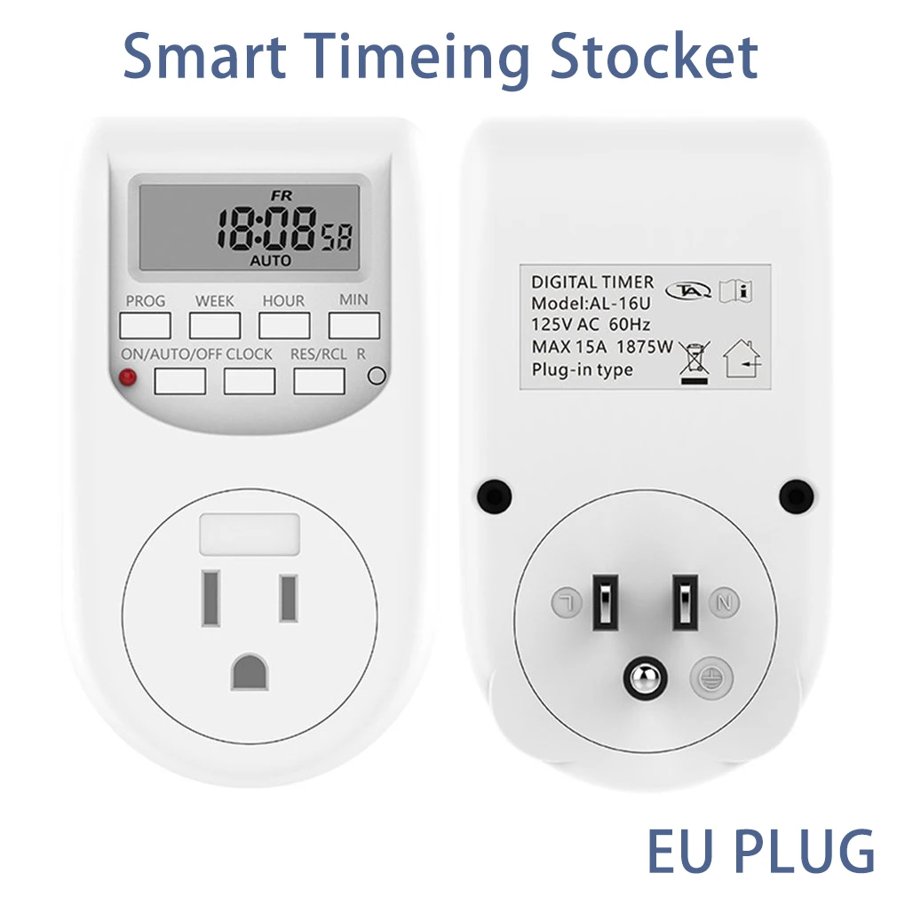 

Штепсельная Вилка европейского стандарта умная розетка программируемый цифровой таймер розетка смарт-таймер штепсельная вилка европейск...