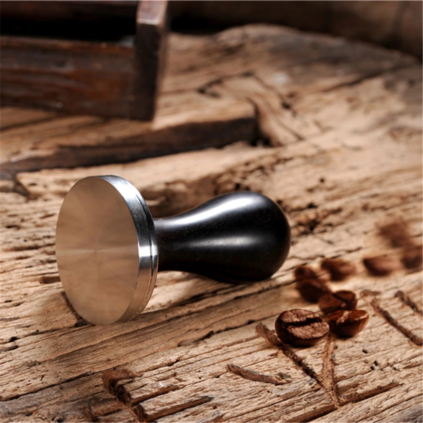 51/53/54/58/58.35mm Wooden Handle Coffee Tamper Espresso Powder Flat Press Hammer Grinder Barista Tool | Дом и сад