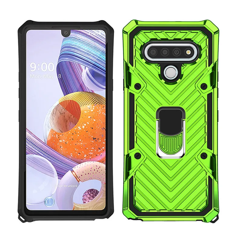 

Armor Shockproof Case For Lg Stylo 7 6 K51 Aristo5 /k31 5g Metal Finger Ring Holder Case For Lg Harmony 4 Stylo7 Stylo6