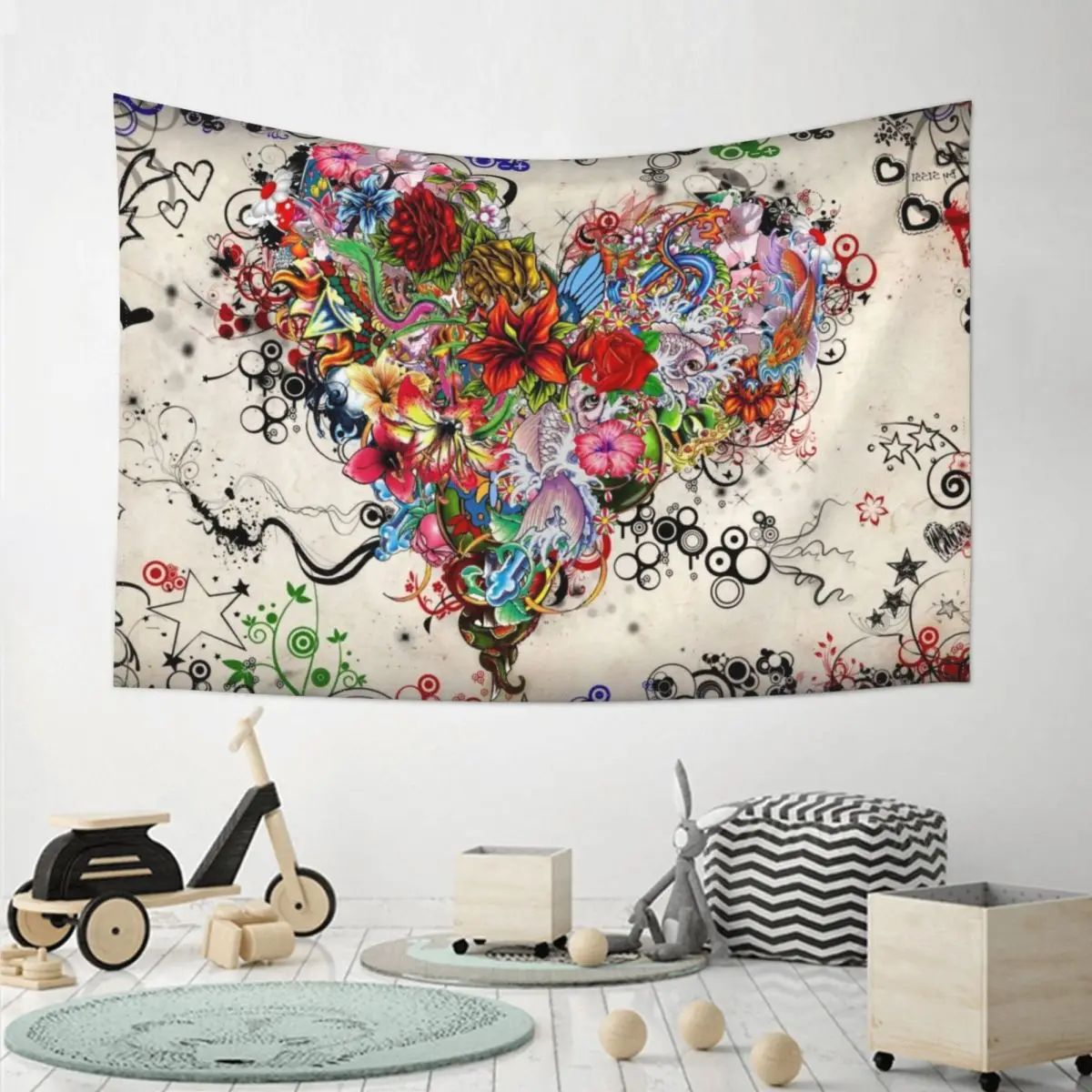 

Flower art pattern deco Bohemian wall tapestry Flower art Mandala wall art deco tapestry 150x102cm
