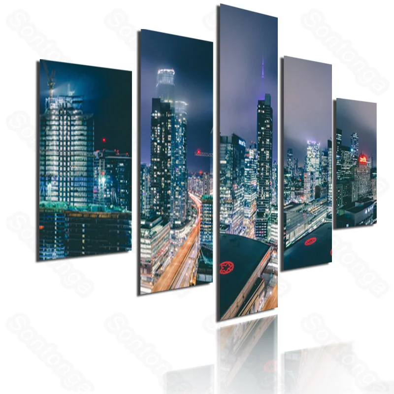 

Urban Evening Scene No. 12 Frameless Painting Simple Style Modern Home Decoration Art Wallpaper Wallpaper Self-Adhesive Wall