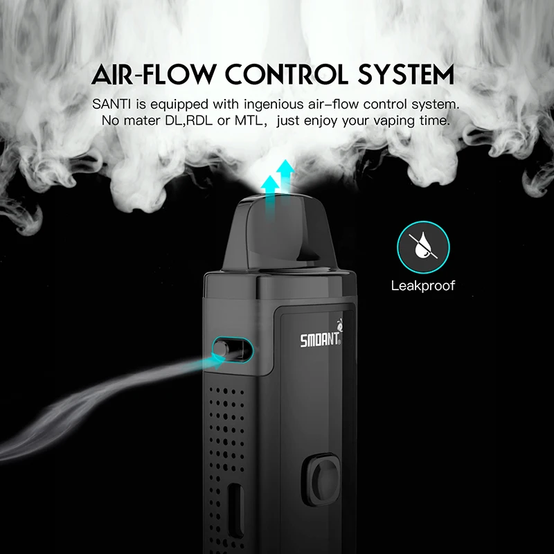 Оригинальный набор Smoant Santi Pod 40 Вт DL/RDL/MTL вейп 1100 мАч электронная сигарета